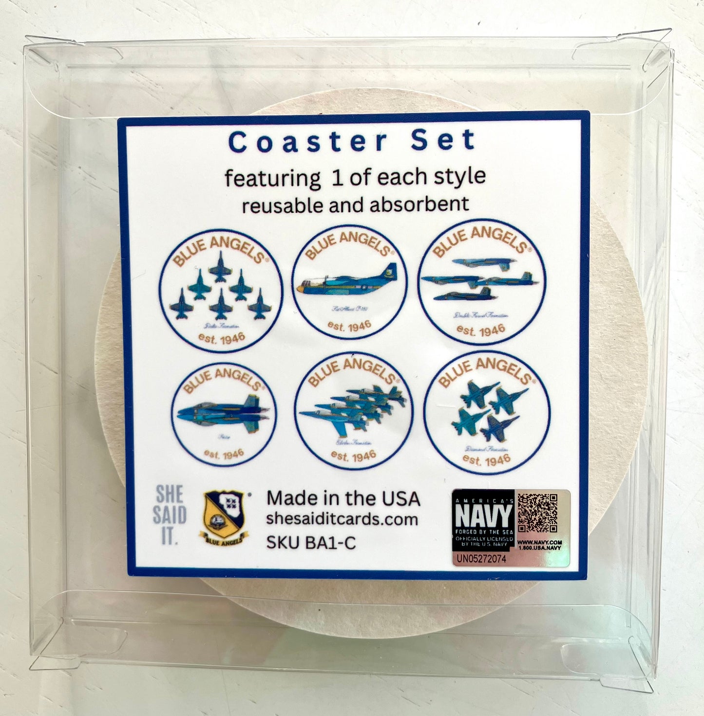 Blue Angels Coaster Set