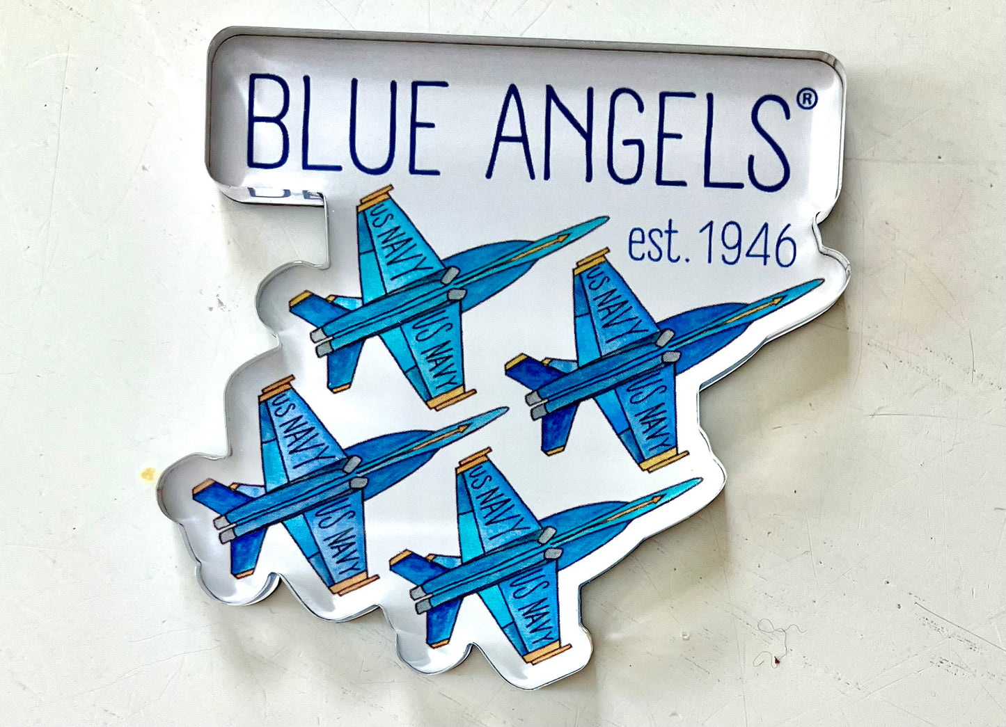 Blue Angels Diamond Acrylic Magnet