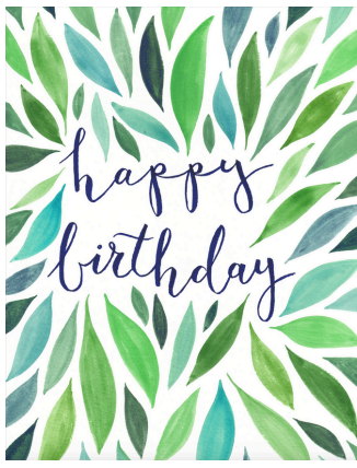 Leaves Birthday Card