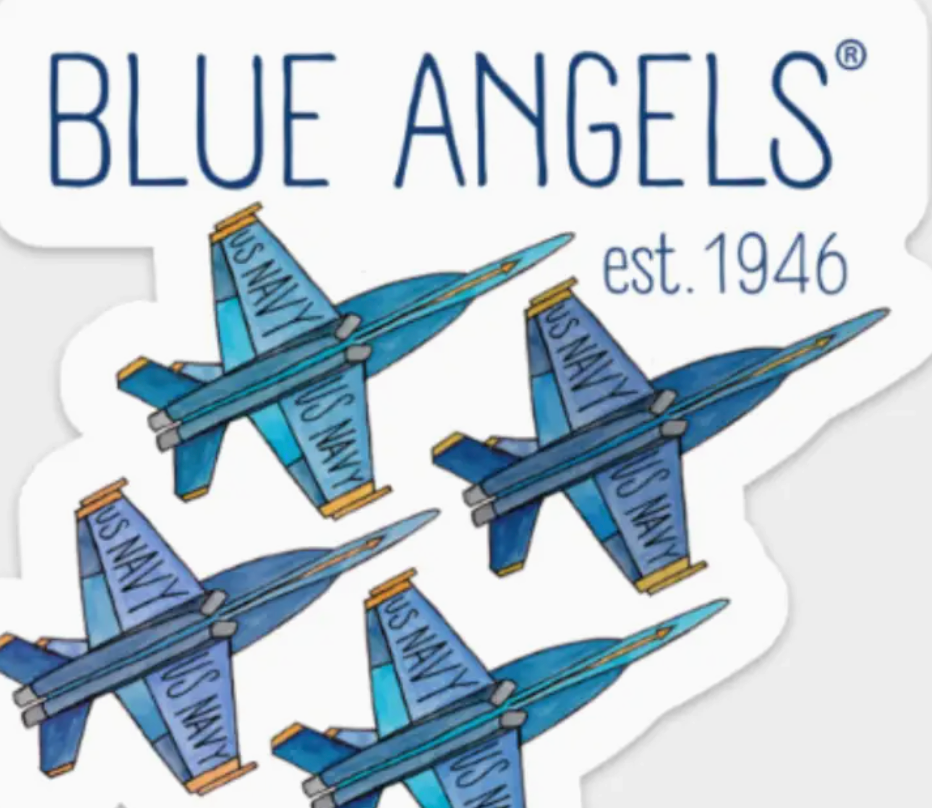 Blue Angels Diamond Formation Sticker