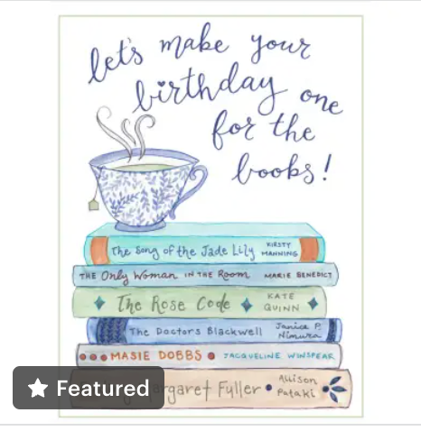 Historical Fiction Birthday Card