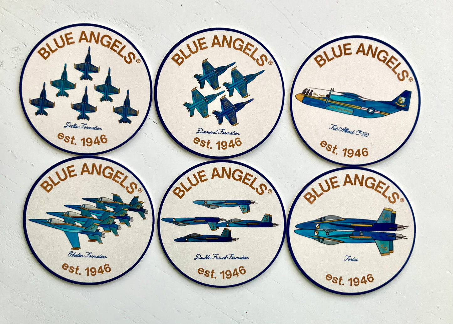 Blue Angels Coaster Set