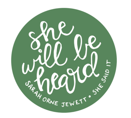 "She will be heard" Sticker