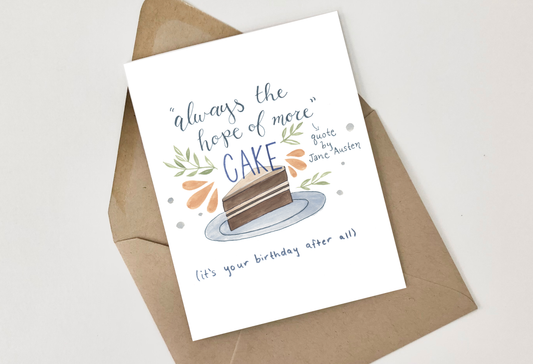 Jane Austen Birthday Card