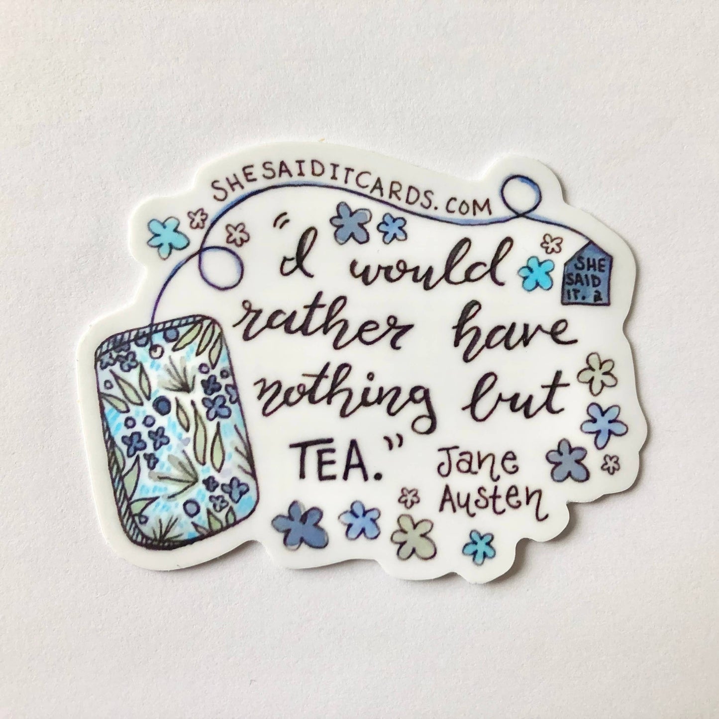 Jane Austen Tea Sticker