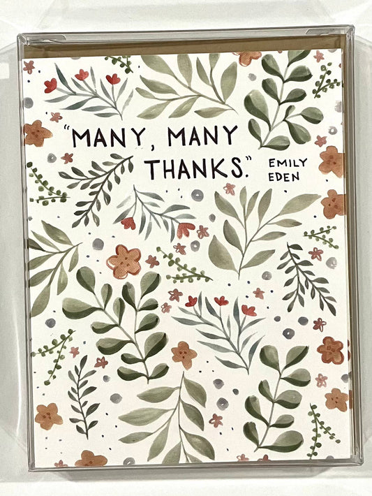 Many, Many Thanks, a thank you note Set -- Emily Eden