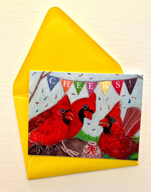 Cardinal Party Note Card Set