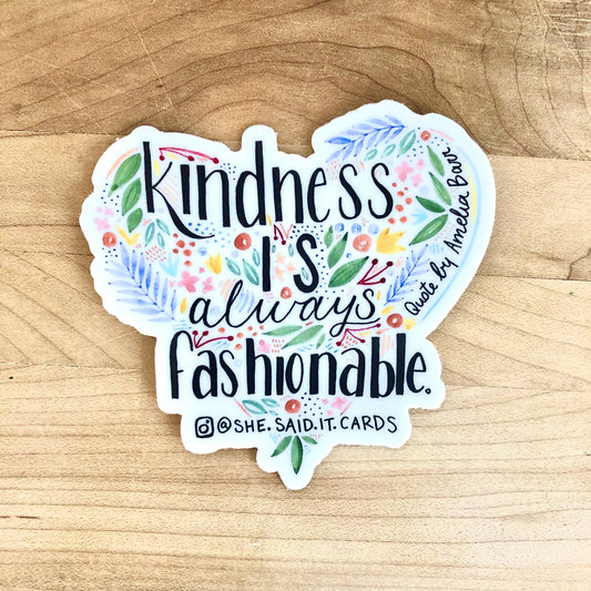 Amelia Barr Kindness Sticker