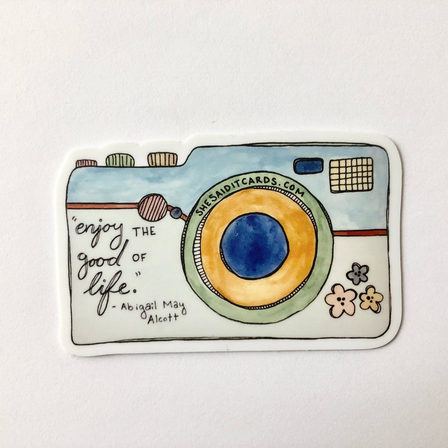 Abigail May Alcott Camera Sticker