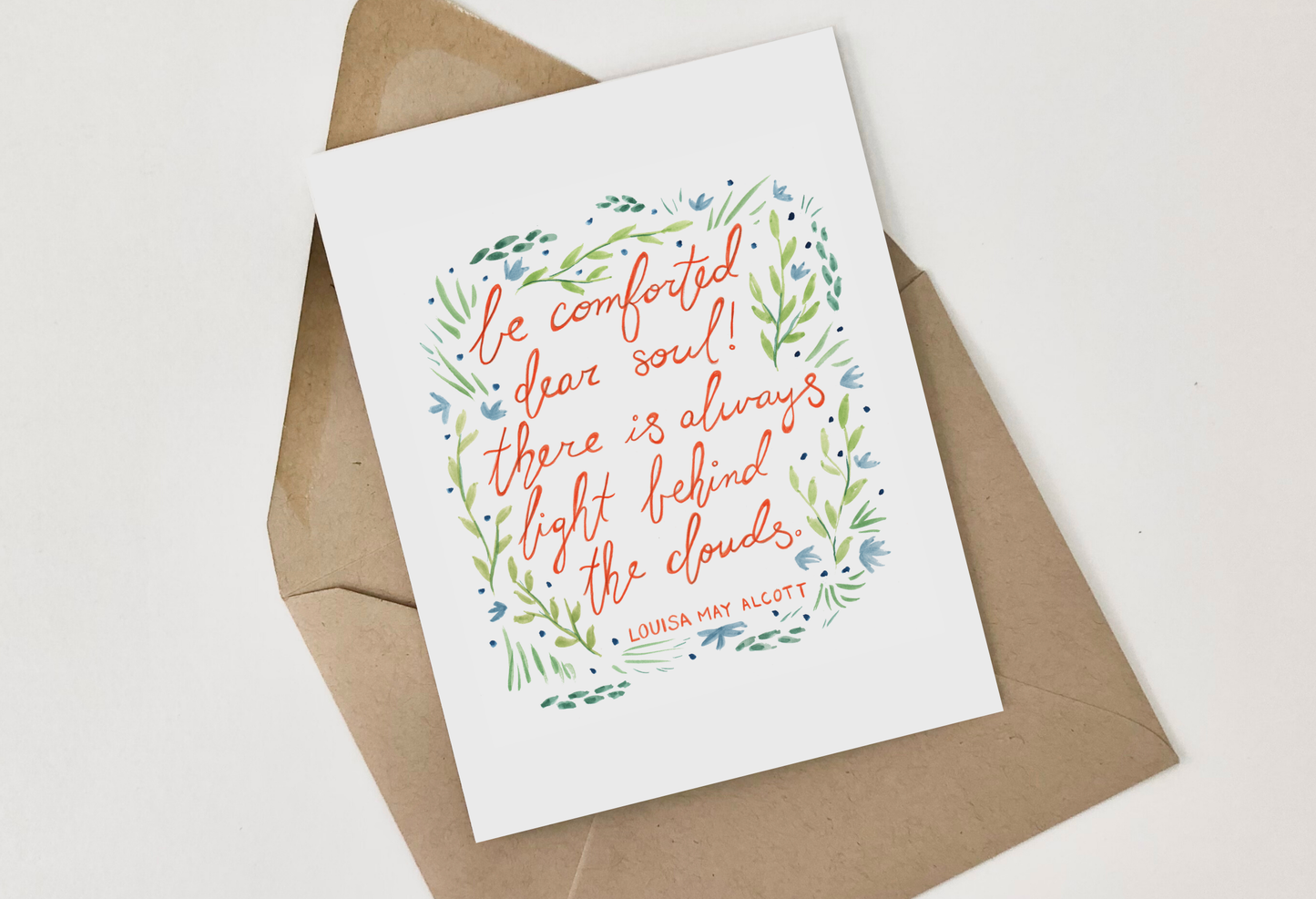 Louisa May Alcott Sympathy Greeting Card