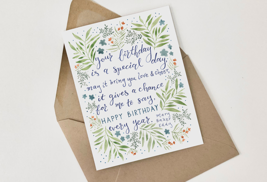 Mary Baker Eddy Birthday Card